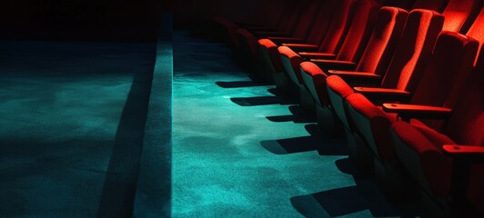 Obraz premium An empty movie theater seat