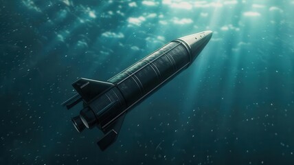 Obraz premium Dark oxygen particles forming a halo around a futuristic spacecraft, dark oxygen, advanced aerospace technology, copy space for text, focus cover all object, deep dept of field