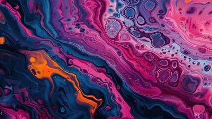 Abstract art piece representing dark oxygen in vibrant colors, dark oxygen, contemporary art, copy space for text, focus cover all object, deep dept of field