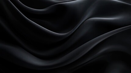 Obraz premium A moody black abstract background with smooth transitions and gentle gradients, perfect for dark-themed designs.