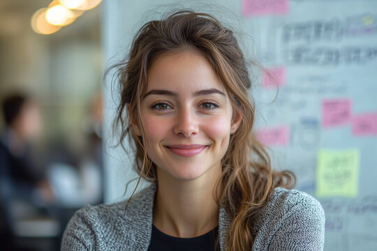 Smiling Woman Portrait: Natural Beauty and Happiness