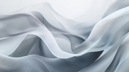 Obraz premium A smooth gray abstract background with overlapping waves and light contrasts, perfect for a modern and calming visual.