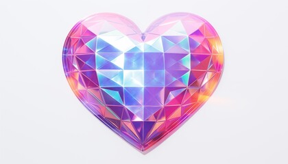 heart shaped diamond violet pink 