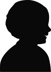 a boy head silhouette vector