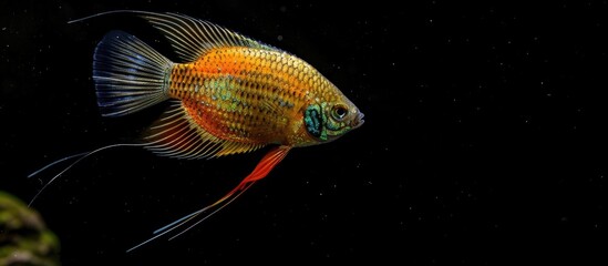 Fototapeta premium Aquarium Fish From Asia Gourami Golg Trichogaster