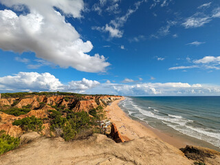 View from a cliff at Falesia Beach, Portugal