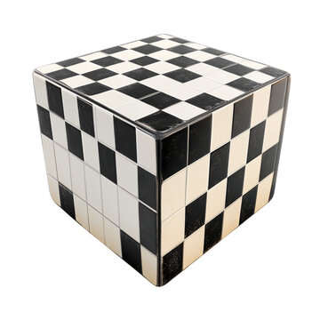 recommend clip art: 3D chessboard cube on transparent background