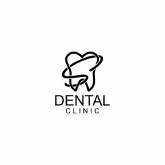 LINE ART TOOTH LOGO DESIGN