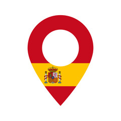 Spain flag location icon