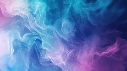 Obraz premium Swirling abstract patterns of blue and pink colors create a serene atmosphere in an artistic representation of tranquility and movement