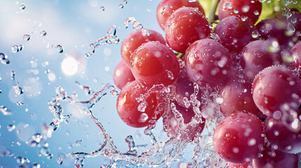 Super Wide Angle Fresh Apple Splash with Lettuce, Water, and Juice in Motion