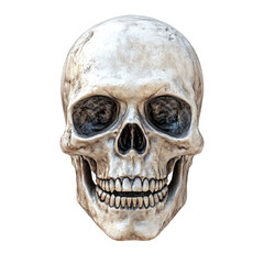 Fototapeta premium 3D skull art on transparent background