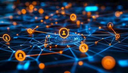 Interconnected lines illustrating the connectivity within customer relationship management.