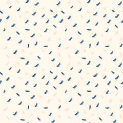 Fototapeta premium Cartoon abstract seamless pattern with silhouettes of little birds.