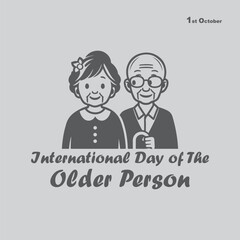 International Day of the Older Person Vector 1st October