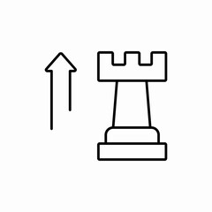 chess arrow up icon sign vector