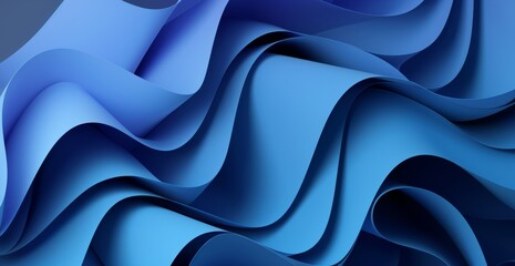 Obraz premium Abstract background. Windows wallpaper, curved shapes and shadows, design, banner, or presentation blue organic shapes and lines.