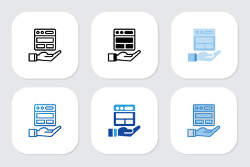 website icons with various design styles	