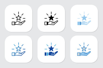 star icons with various design styles	