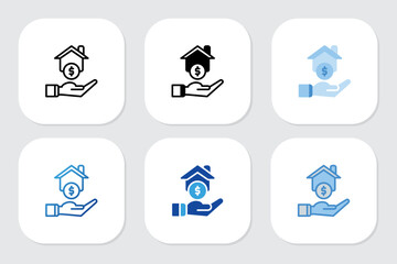 home icons with various design styles	