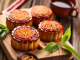 Describe the main ingredients and traditional preparation methods of mooncakes.