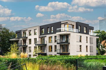 New houses construction. Residential house development