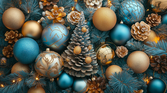 Christmas decorations background,