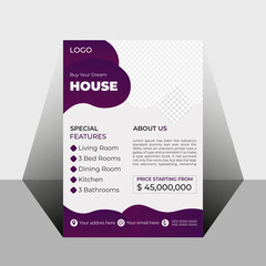 Real estate flyer template design