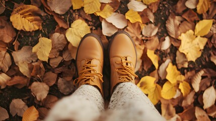 buty, jesień, las, liście, drzew, kozaki, but, botki, moda, 
