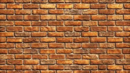 Obraz premium Rustic brick wall texture, warm tones, aged appearance, strong structure, background design