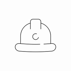 construction worker helmet icon sign vector