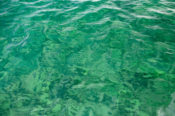 beautiful turquoise sea water at the beach in Kemer Antalya Turkey