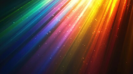 Obraz premium Rainbow glowing light. Colorful glare spectrum with colors of gay pride j transparent background. Bright shining star.