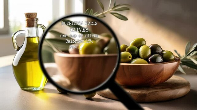 Searching for nutrition facts of olives