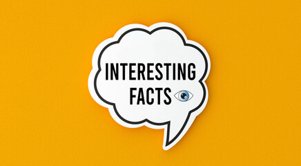 Interesting facts.Speech bubble banner.