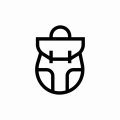 backpack bag icon sign vector