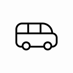 bus vehicle icon sign vector