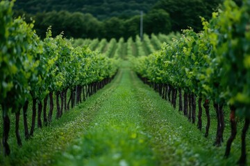 An upright image of the vineyards