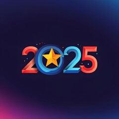Fototapeta premium Celebrate New Year 2025 with New Beginnings