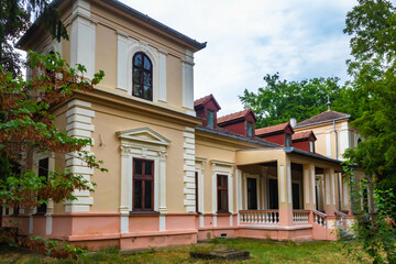 Jagodic castle built on the edge of the forest in Plandiste, Vojvodina, Serbia