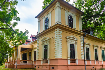 Jagodic castle built on the edge of the forest in Plandiste, Vojvodina, Serbia