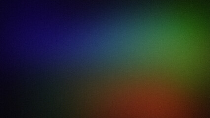 Abstract gradient with smooth transitions of blue, green, and red hues, featuring a subtle grainy texture ideal for 4K backgrounds, wallpapers, and banners