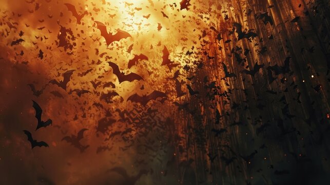 Dramatic fiery explosion in an apocalyptic hellscape engulfed by raging flames billowing smoke and intense heat creating a chaotic and destructive scene of complete devastation