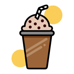Illustration Vector Graphic of Frappe Cup stock illustration