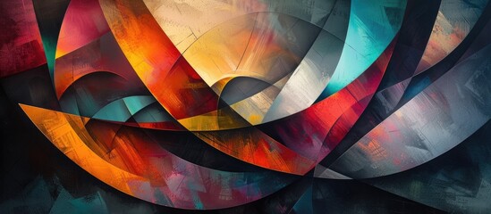 Fototapeta premium Mesmerizing Prismatic Geometric Abstract Digital Art Composition with Vibrant Chromatic Patterns and Captivating Visual Illusions