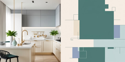 Fototapeta premium Beautiful Kitchen Interior Design