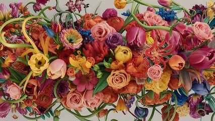 Florals ornament background