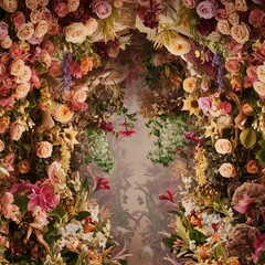 Beautiful florals ornament background