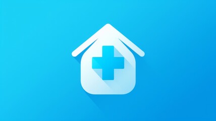 Fototapeta premium House Care Logo Template: Medical House Logo Design. Modern and Professional Branding for Healthcare and Home Services.