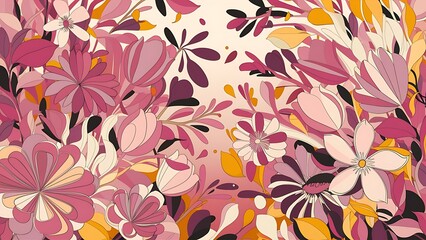 Background Floral Representing Bloom Florals And Petals